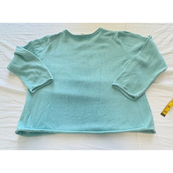 Appleseeds Petites Starfish Sweater Size PXL Turquoise Embroidered Beach Ocean - Picture 10 of 10